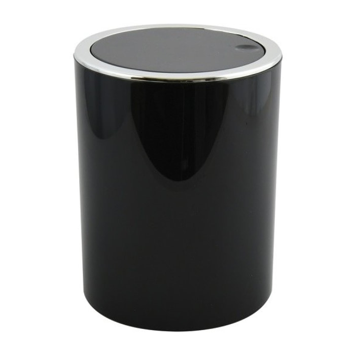 Poubelle à bascule KAMAKA 6L Noir MSV