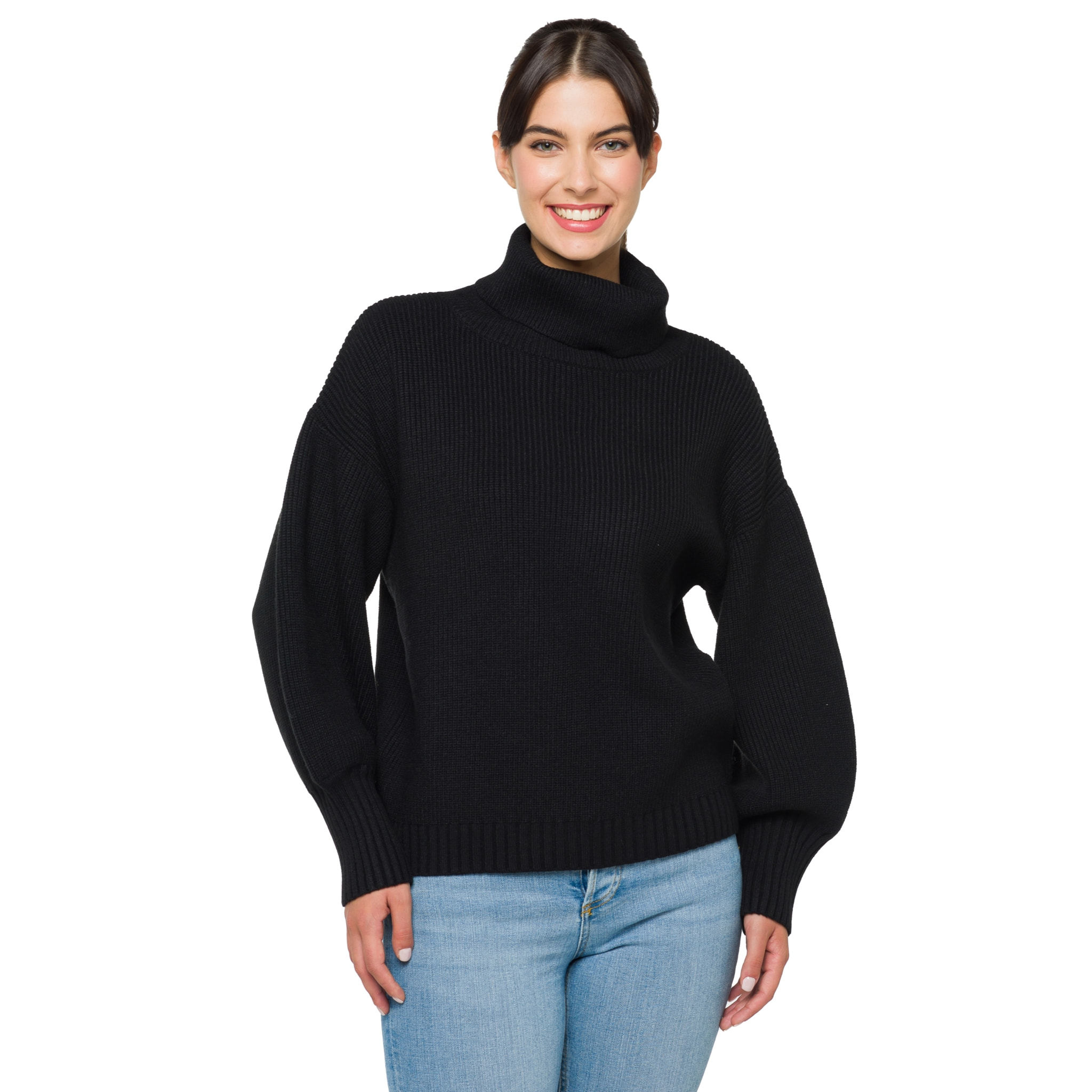 Jersey cuello alto Hot Buttered Nigella negro