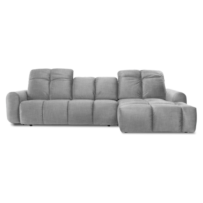 Canapé d'Angle Droit Tissu Anacapri, 3 Places, Repose-têtes Ajustables, Style Contemporain