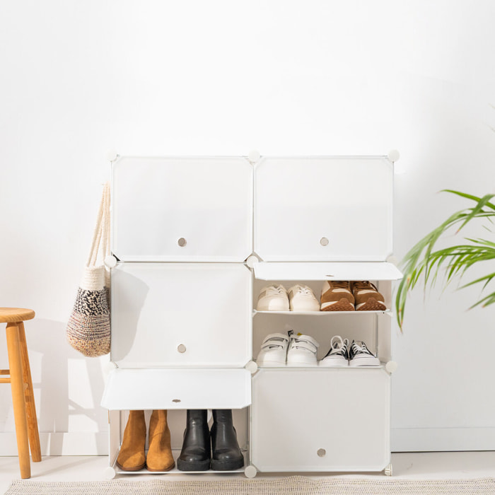 Scarpiera Modulare Portatile InnovaGoods Bianco - 36 paia