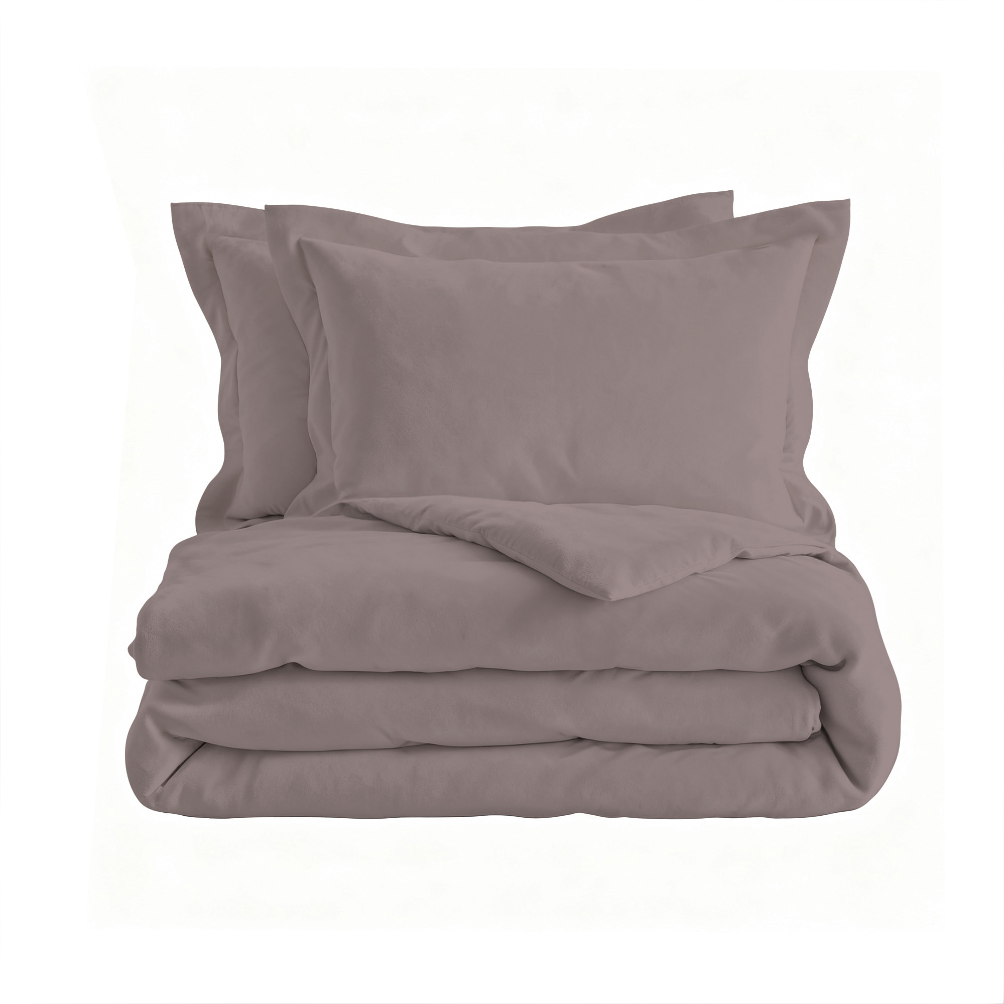 PARURE COPRIPIUMINO RASO CLOE, 100% Raso di Cotone, Made in Italy - ROSA ANTICO