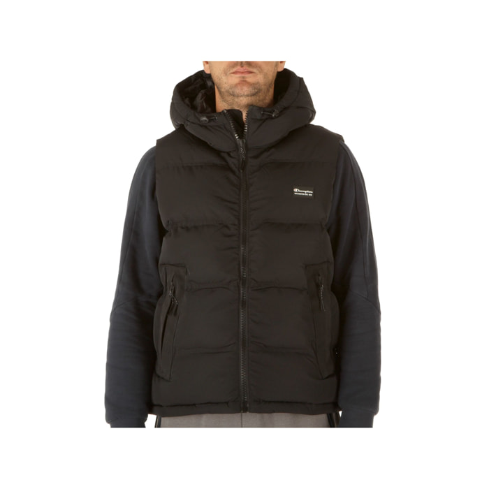 Piumini Champion Hooded Full Zip Vest Nero