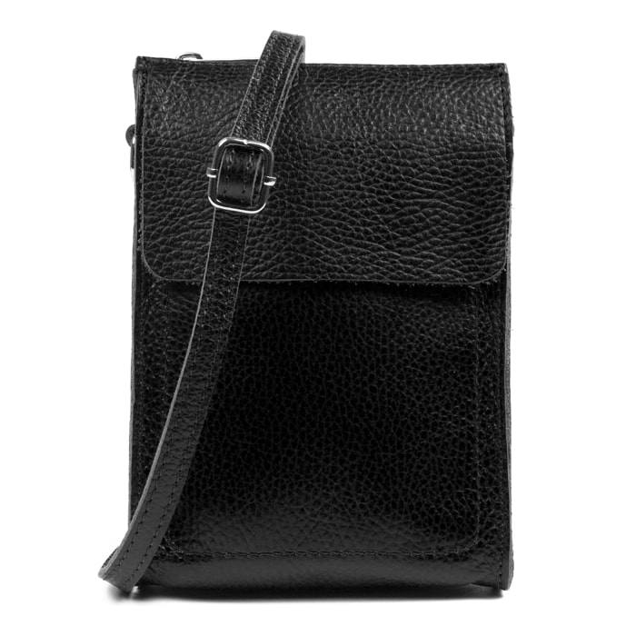 Albaretto Bolso bandolera de mujer de piel auténtica acabado Dollaro