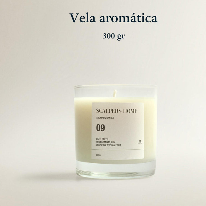 Vela aromática 300gr aroma light green scalpers