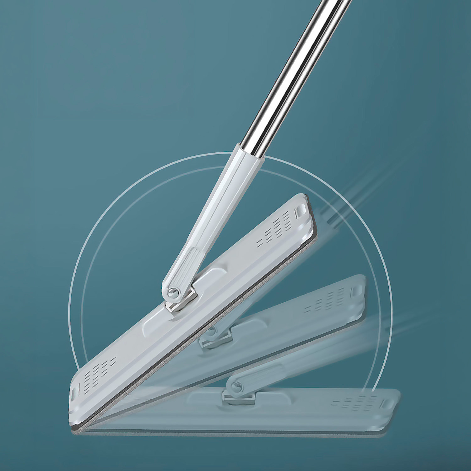 Mocio con rotazione a 360°, secchio con sistema di strizzatura efficiente e tappo di scarico. Include 3 panni in microfibra.