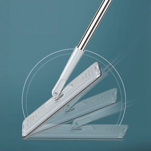 Mocio con rotazione a 360°, secchio con sistema di strizzatura efficiente e tappo di scarico. Include 3 panni in microfibra.