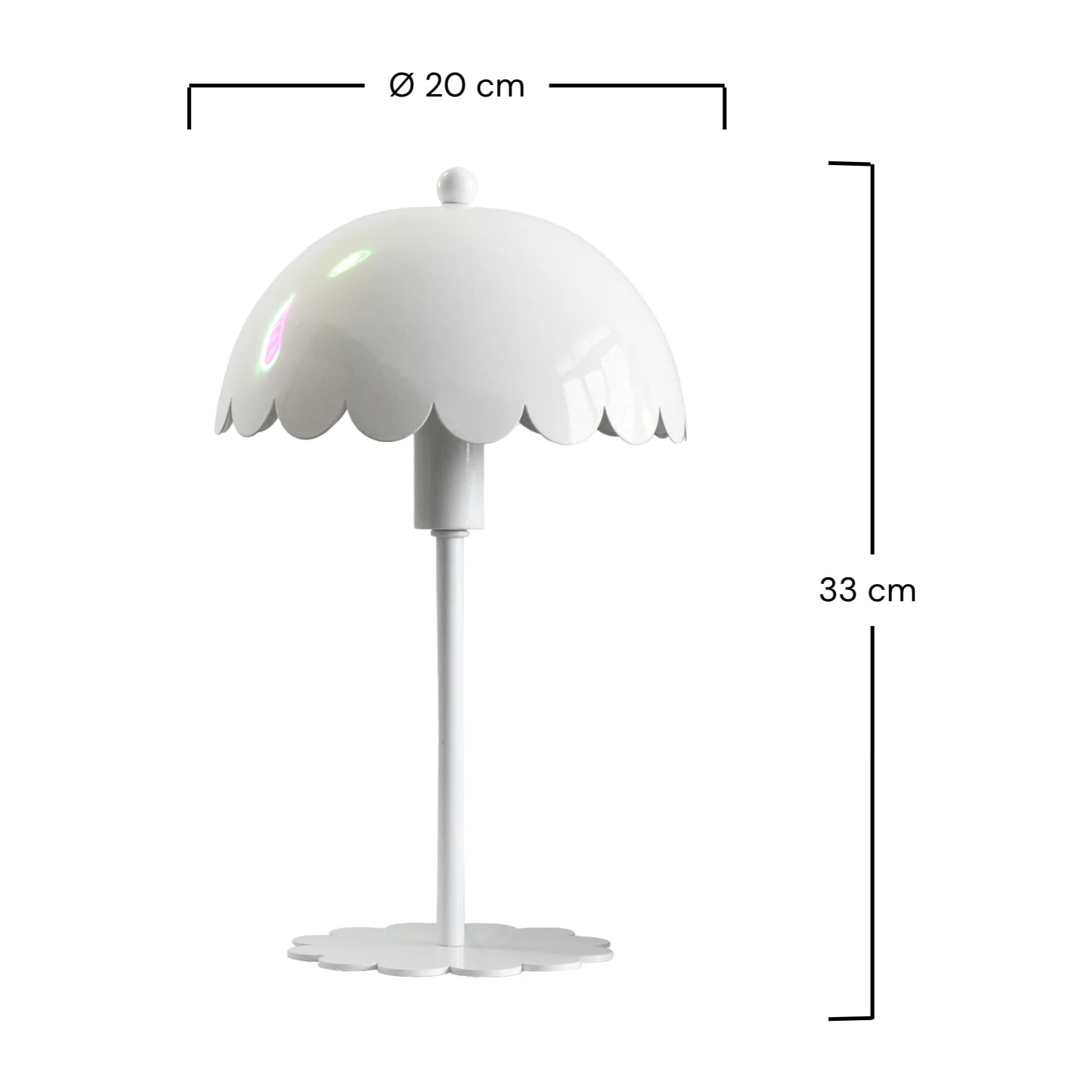 Lampe à poser en métal blanc - Margot