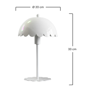 Lampe à poser en métal blanc - Margot