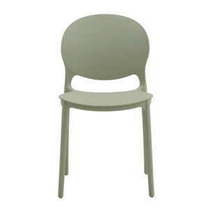 set 2 sedie impilabili in polipropilene verde