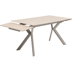 Table à rallonges Xenia Travertino 200x80cm Kare Design
