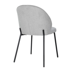 Chaise épurée en tissu avec pieds fins en métal - MARTHA