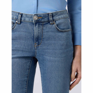 Oltre - Vaqueros skinny con botón joya - Light - blue