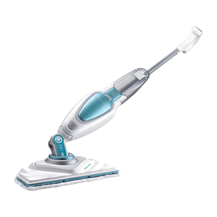 Balai vapeur avec tête delta 1600W, 4 accessoires, 99,9% des bactéries et germes tués sans produit chimique