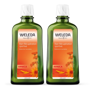 WELEDA - Duo Bain Récupération sportive à l'Arnica - Défatigant et délassant -  Vegan*- Certifié Natrue**- Flacon 200 ml  x 2