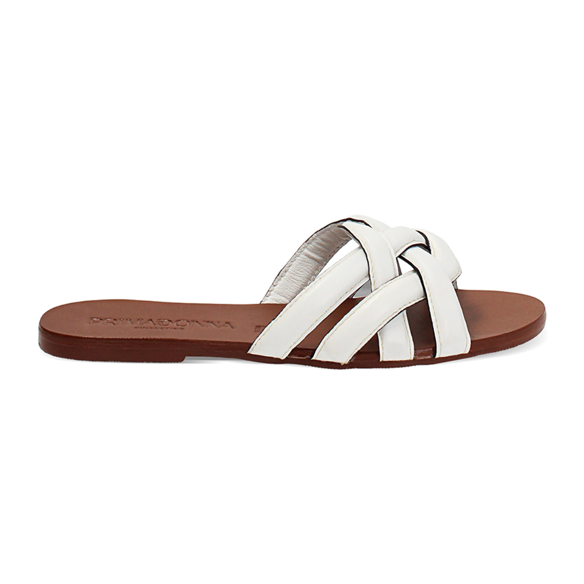Sandali bassi donna bianchi in pelle