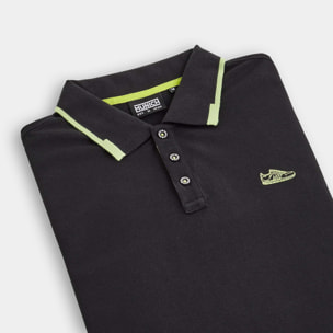 Polo MUNICH slam lifestyle de algodón negro