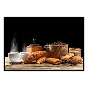 Affiche encadrée petit déjeuner café Affiche + cadre en métal - Noir