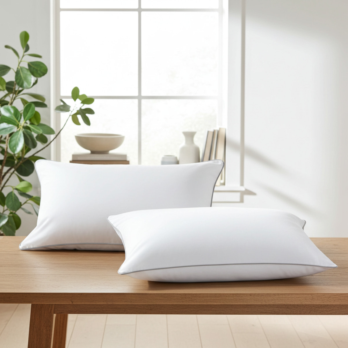 EFFE Guanciale Morbidone Solo Fibra 2 PEZZI 45x75x15 cm_Extra Soffice, Anallergico_Made in Italy