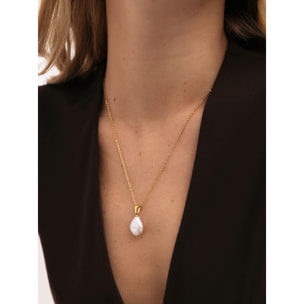 Collana Gala Perla Acciao Placcato Oro