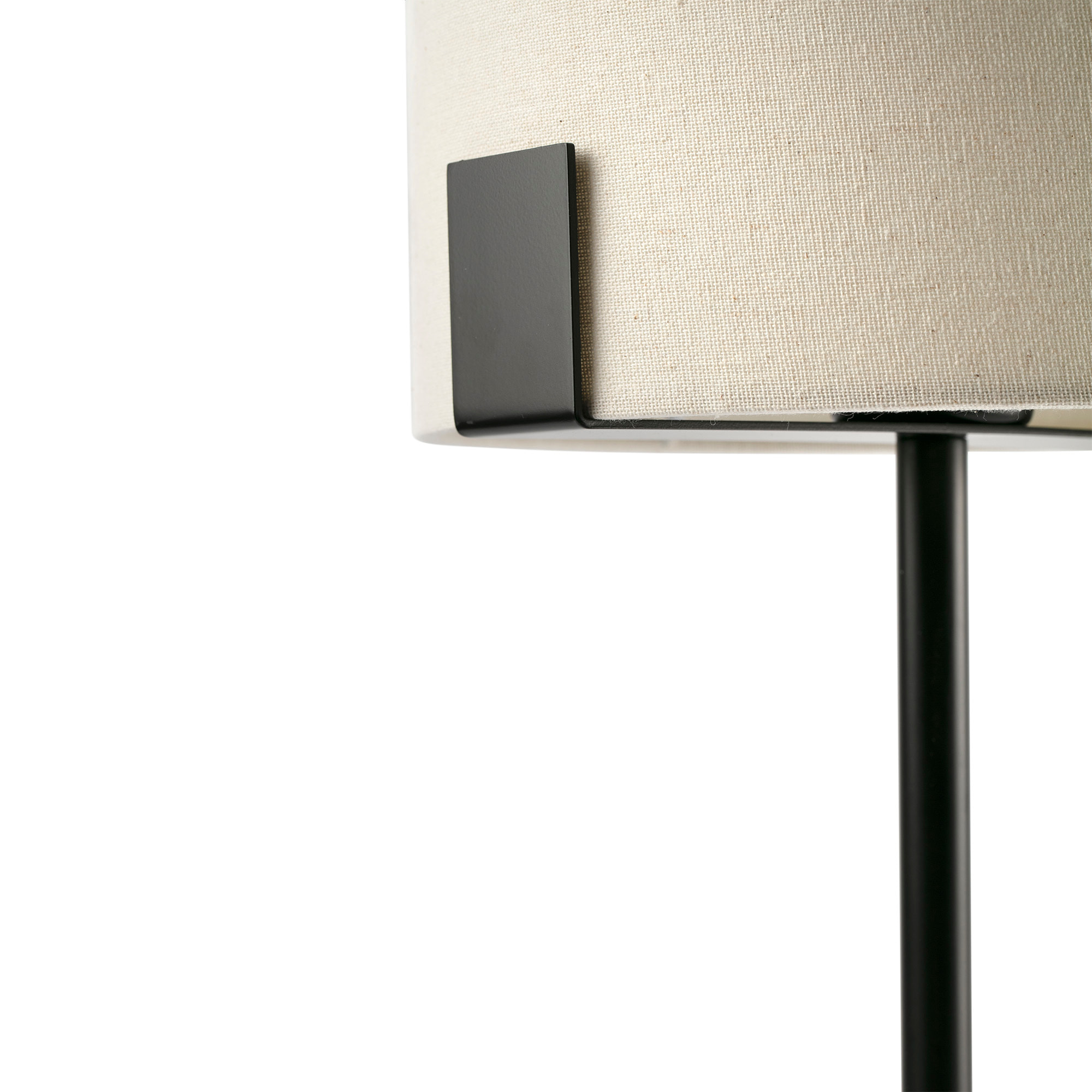 NILA Lampe de table noir et blanc cassé