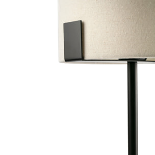 NILA Lampe de table noir et blanc cassé