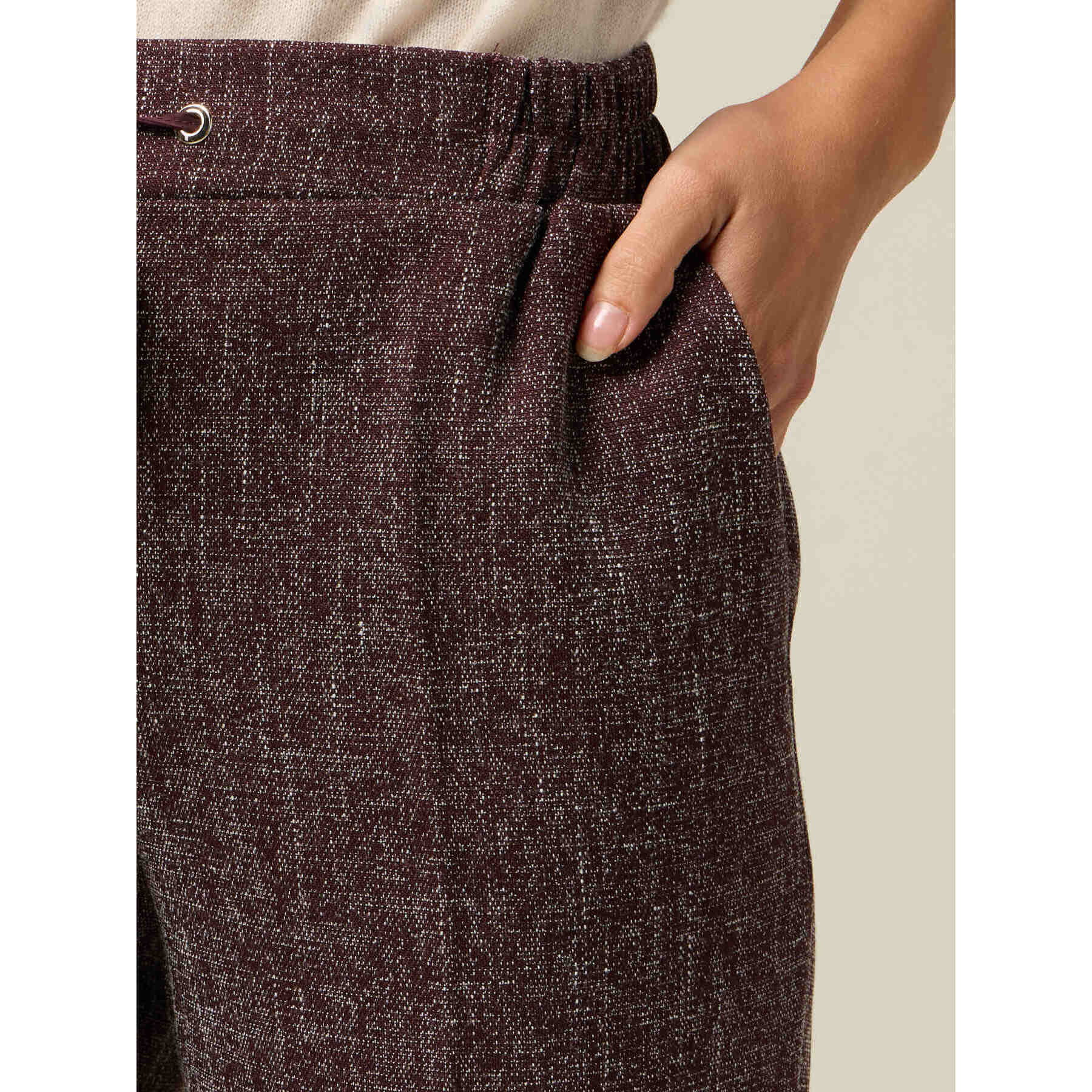 Oltre - Joggers in tessuto mélange - Bordeaux