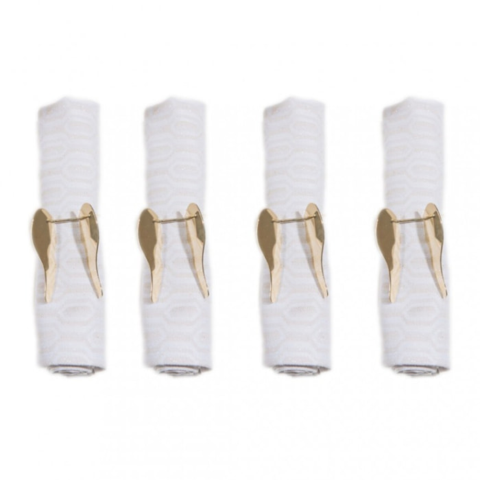 LOT DE 4 RONDS DE SERVIETTES ANGE