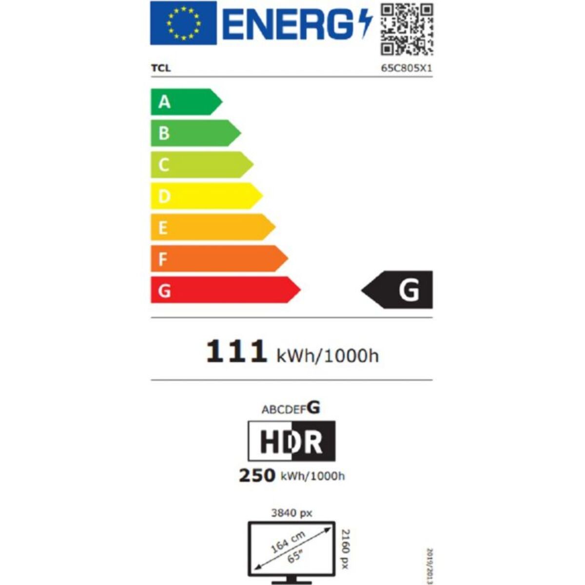 TV QLED TCL Mini LED 65C805