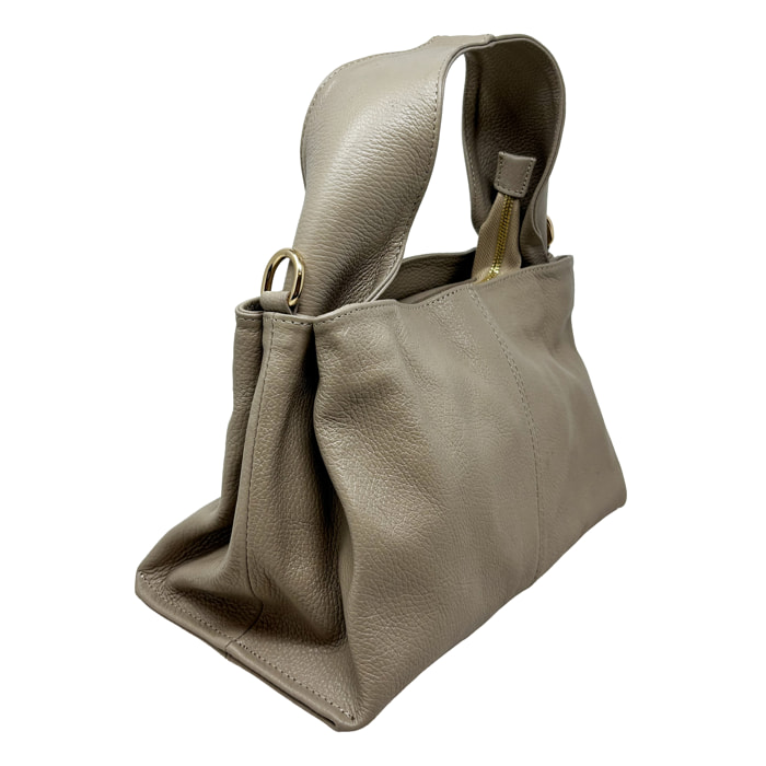 Borsa a Mano in Vera Pelle Dollaro Made in Italy