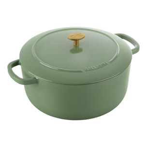 Cocotte 28 cm, Rond(e), Vert, Fonte