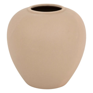 Vase boule Rily céramique taupe H22cm