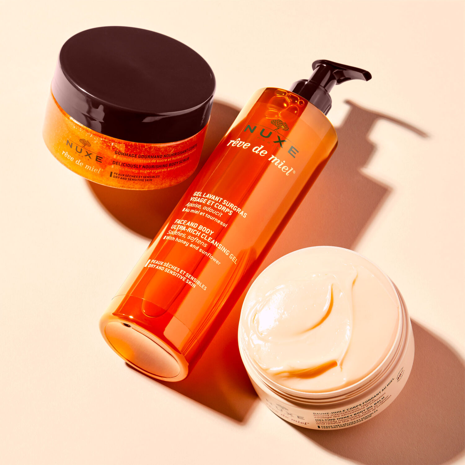 Rêve de miel®  - Gel lavant surgras visage et corps - Peaux sèches et sensibles -