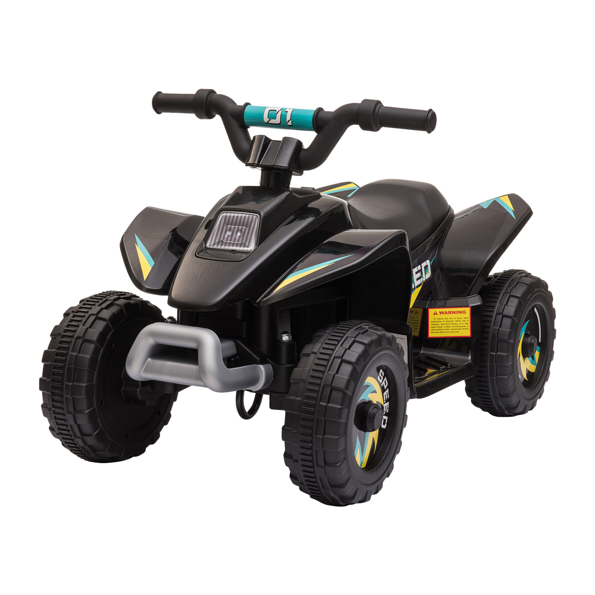 Quad électrique enfant - voiture électrique enfant - marche AV, AR - 6 V, V. max. 4,6 Km/h - noir