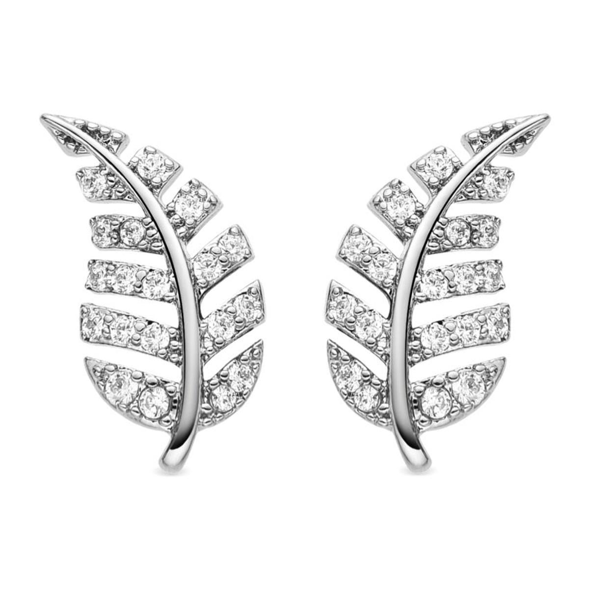 Pendientes con Circonita Brillante acabado plata