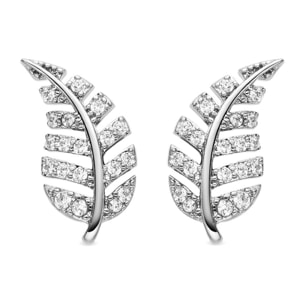 Pendientes con Circonita Brillante acabado plata