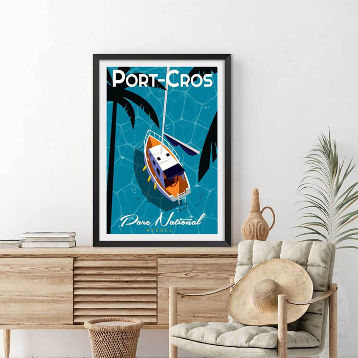 Poster de port cros Affiche seule