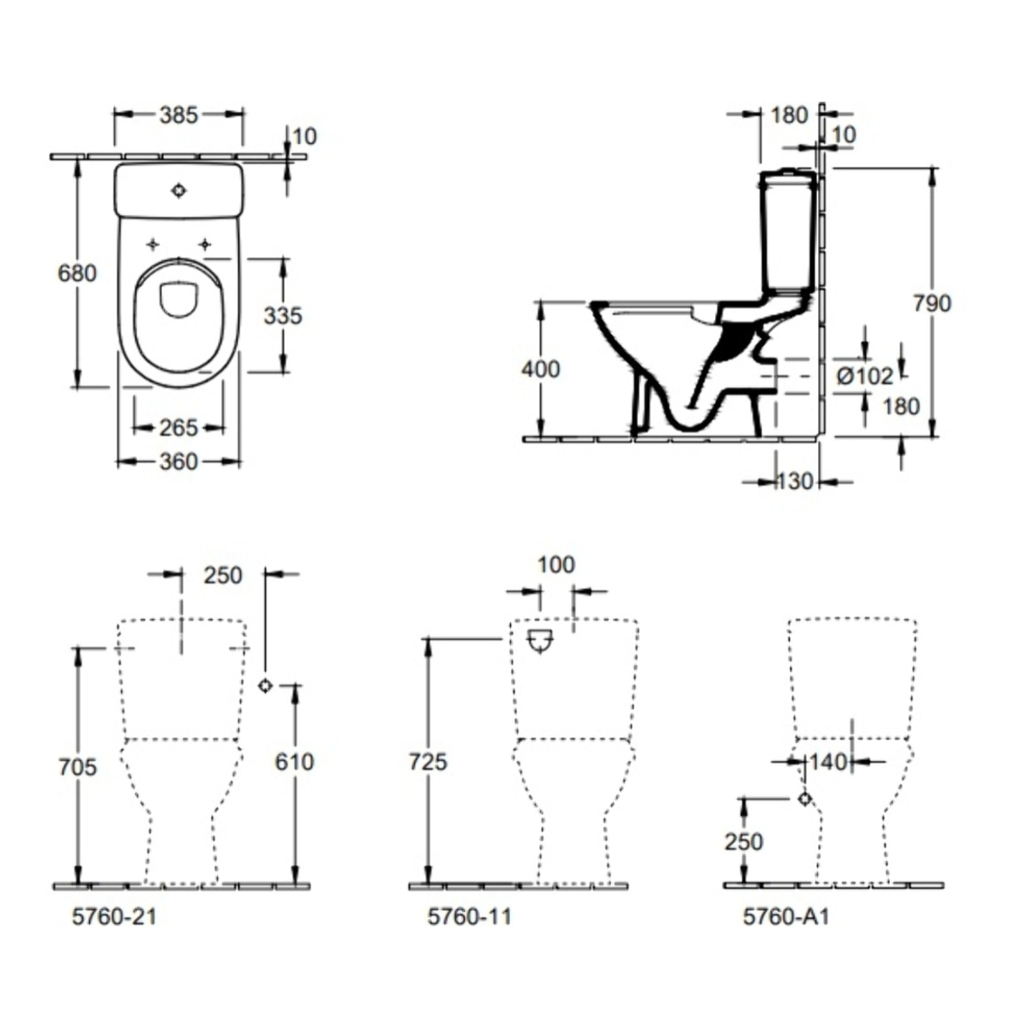 WC à poser sans bride O.novo avec abattant + nettoyant