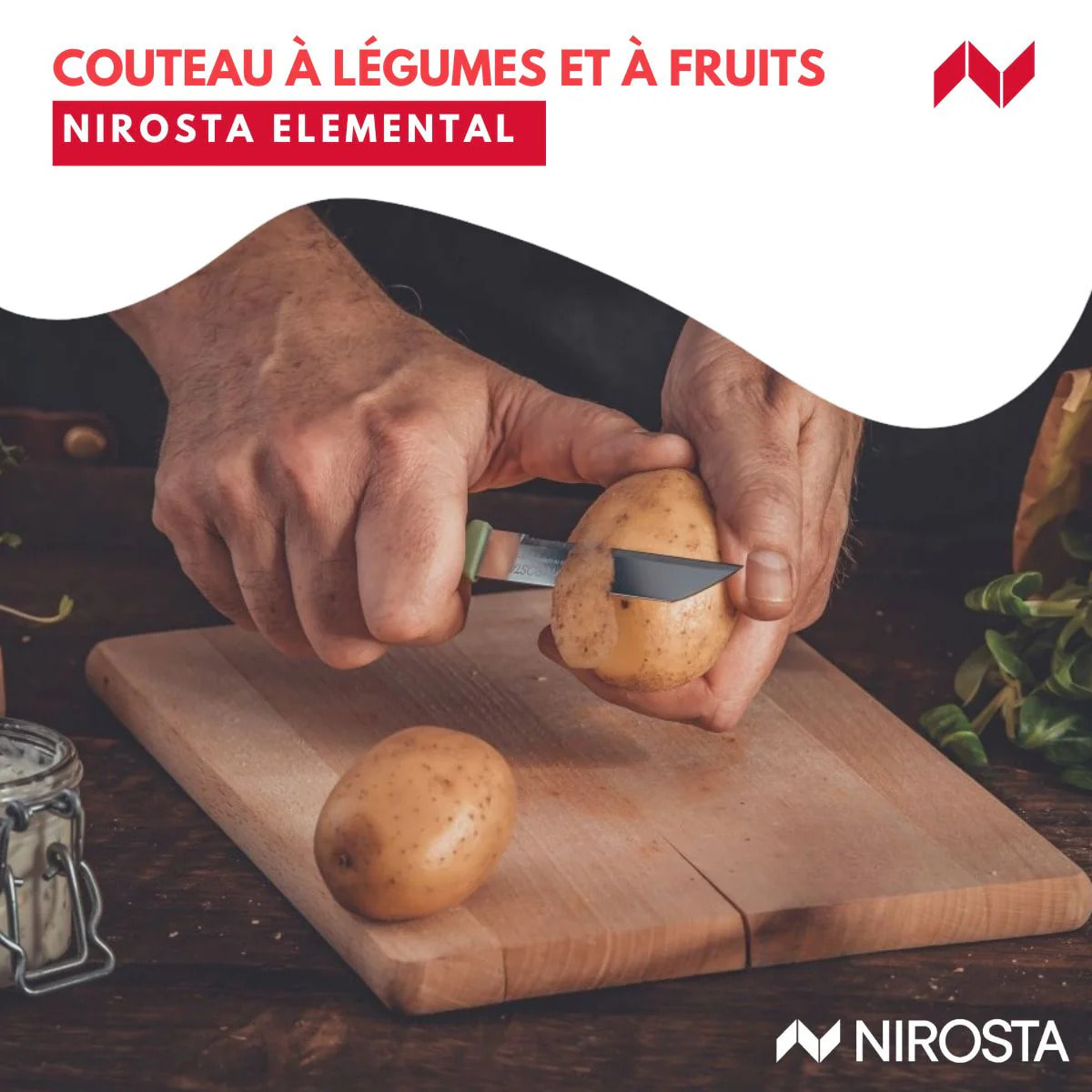 Couteau à légumes 19 cm Nirosta Elemental