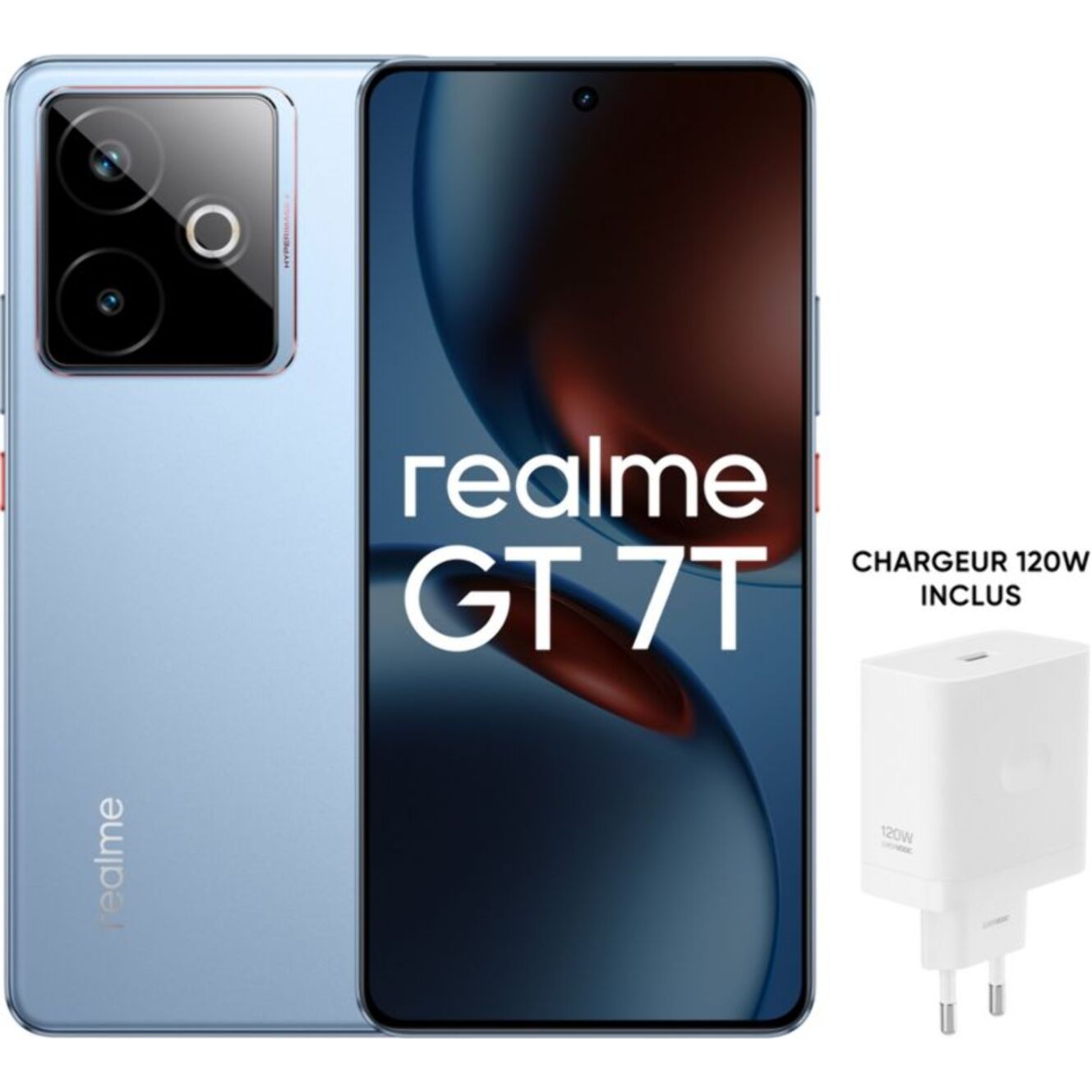 Smartphone REALME Pack GT7T Bleu 512Go + Chargeur 120W