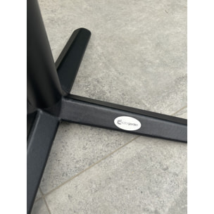 BISTRO - Table ronde de jardin en acier et plateau HPL