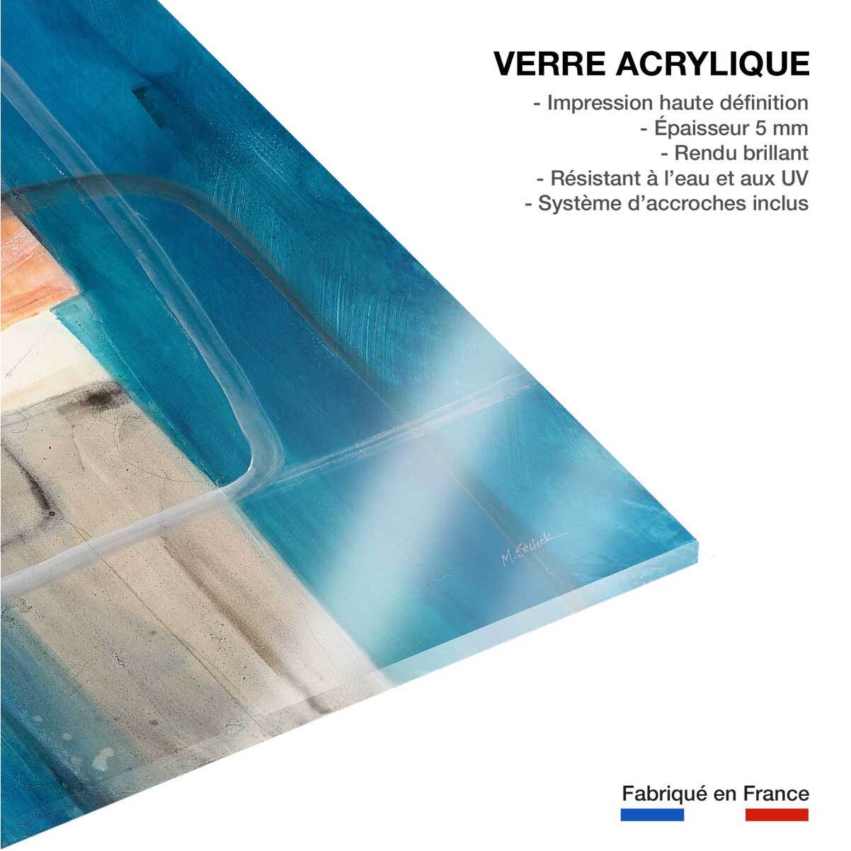 Tableau Passage bleue Tableau plexiglas