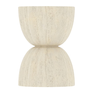 Framboise – Table d'appoint en magnésie blanche mouchetée