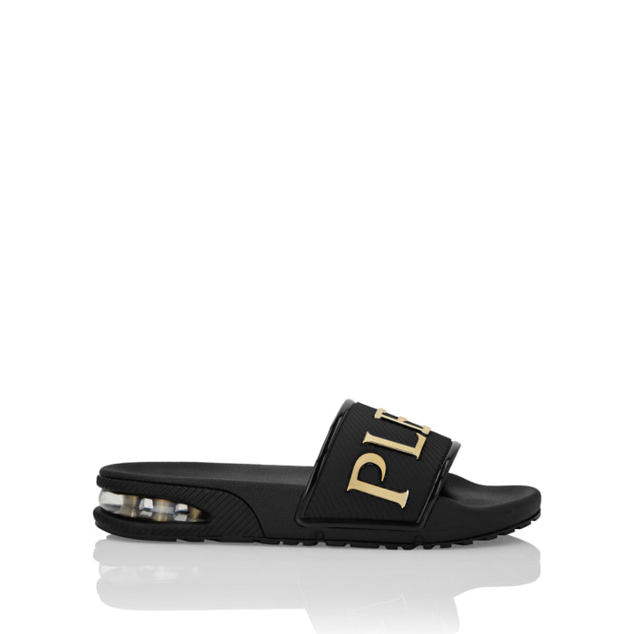 PLEIN SPORT Sandalias planas de goma