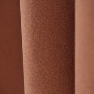 Rideau 100% occultant thermique phonique chiné - Terracotta