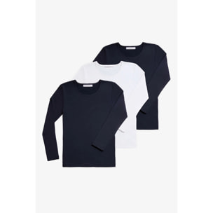 Confezione da 3 maglie termiche a maniche lunghe da donna