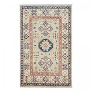 Tapis salon géométrique artisanal, noué main, ISIME