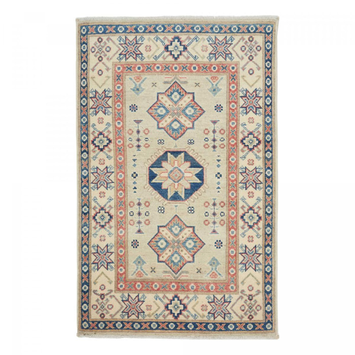Tapis salon géométrique artisanal, noué main, ISIME