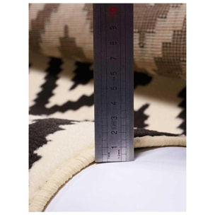 Tapis Kihe Noir et blanc motif géométrique scandinave