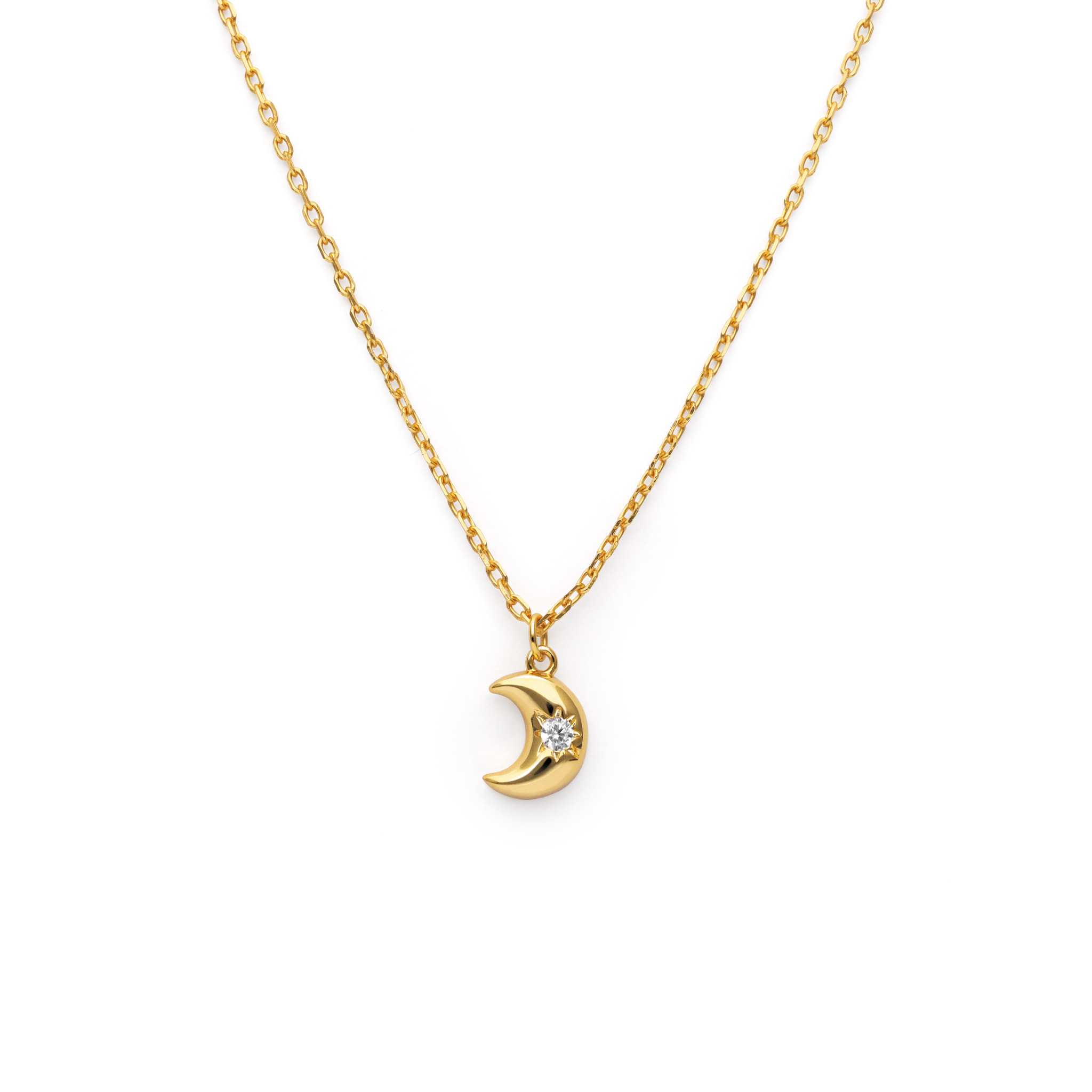 Collana Little Moon Spark Argento Placcato Oro