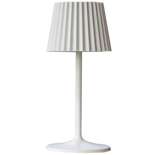 Lampe de table sans fil LED ABBY WHITE H30CM